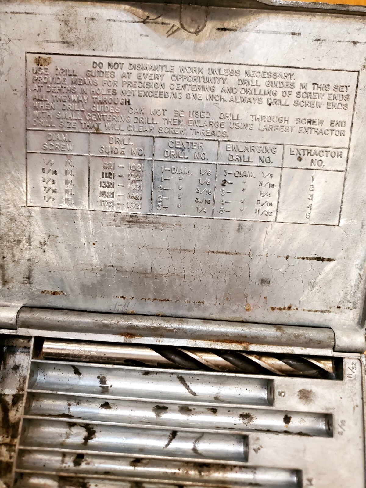 Blue Point Supreme/Snap On Vintage Screw Extractors Set Case Only NO.1020