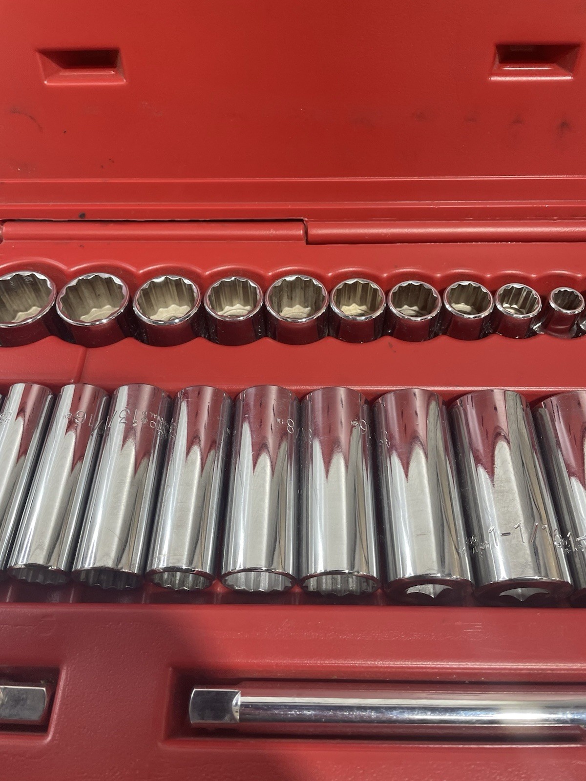 Proto J54126 1/2 Drive 12 Point Socket Set 30 Pc USA Stanley