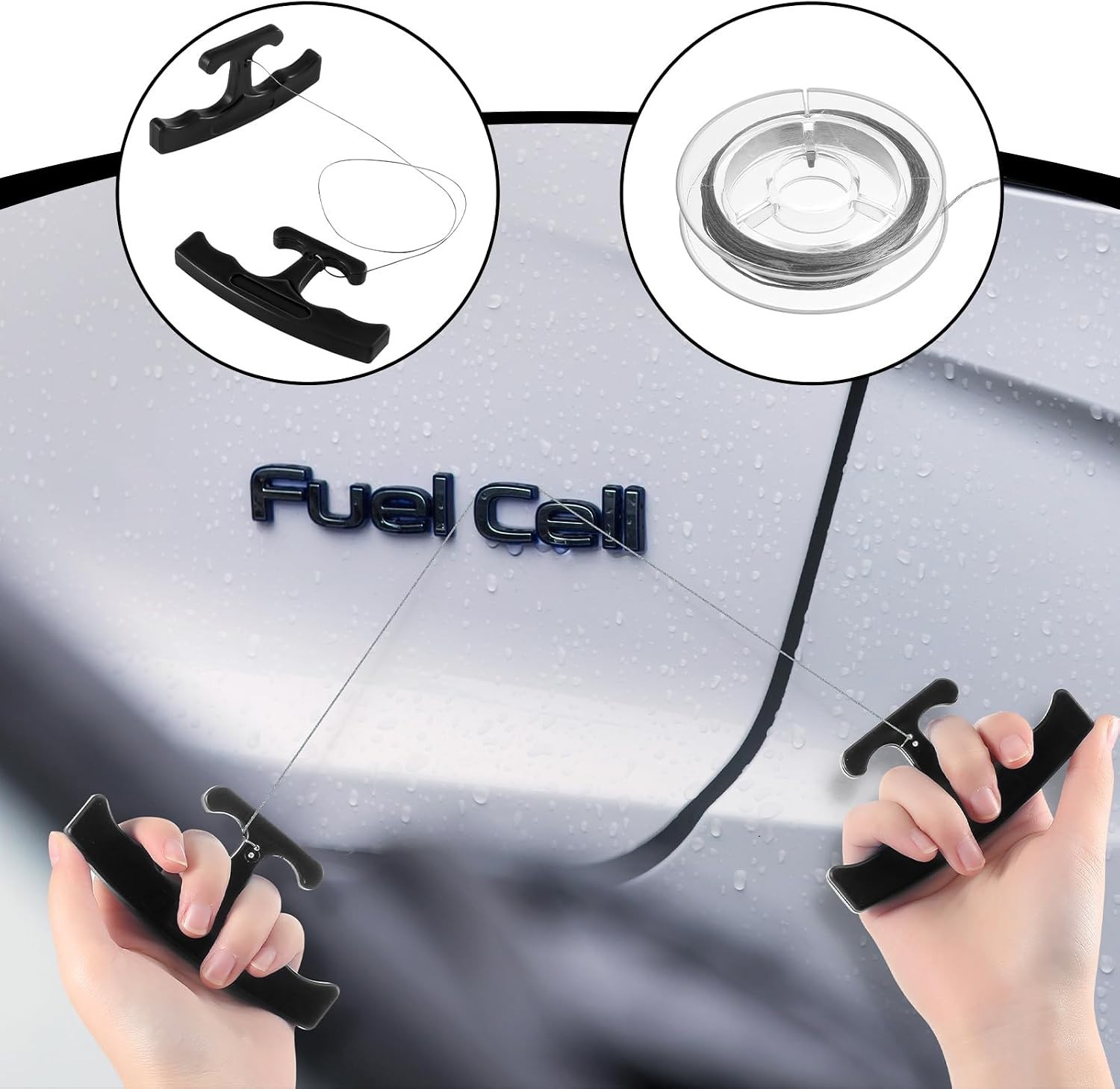 Ergonomic Car Badge Removal Tool Set with 5M Replacement Line – Portable Kit
