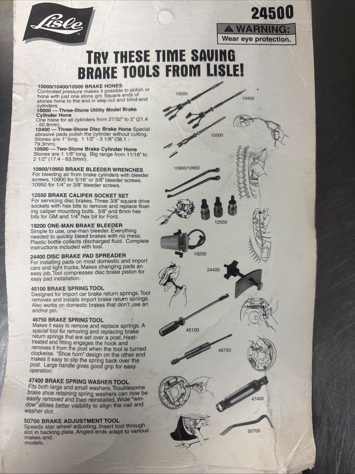 Disc Brake Dust Boot Installer Lisle Tools 24500 Made In USA