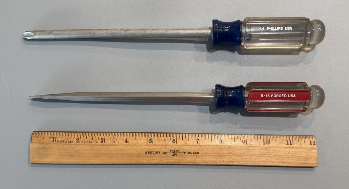 Craftsman # 4 Phillips 41298 J WF and 5/16 Flat Head 41587 K WF Screwdrivers