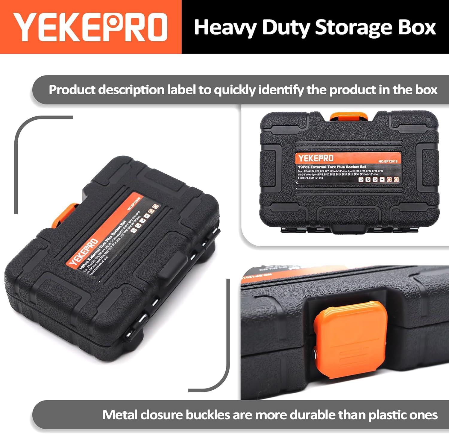 External Torx Plus 19pc Socket Set, 6 Point EP with 1/2» One Size