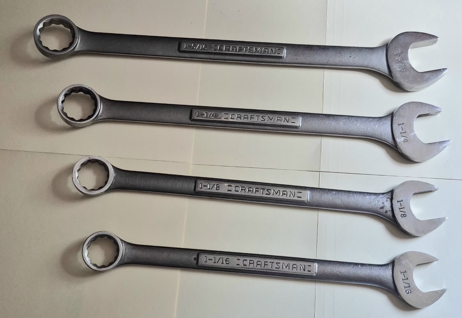 Craftsman USA 4 Piece VA Combination Wrench Set*1-1/16,*1-1/8,*1-1/4,*1-5/16
