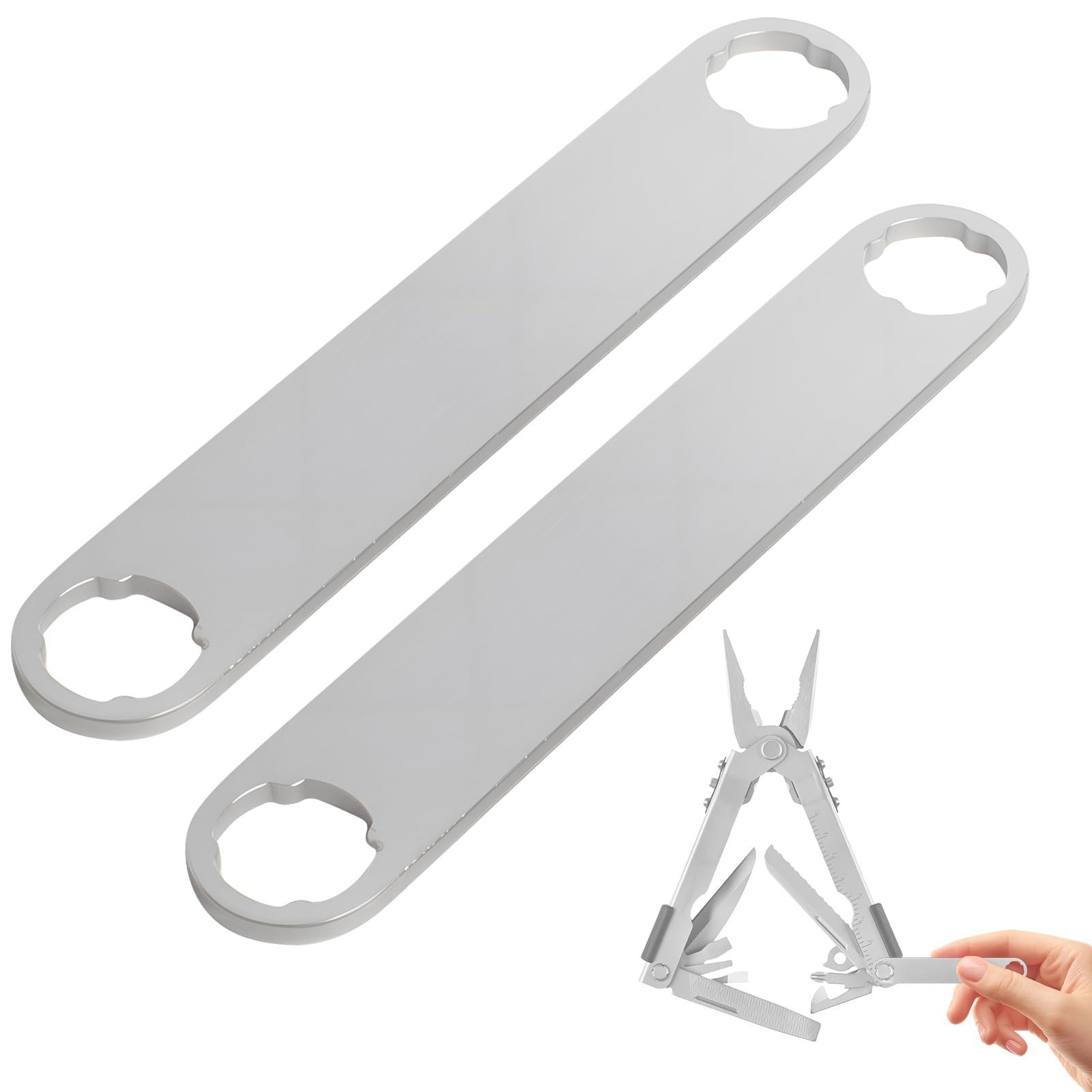 2-Pack 4-Lobe Flat Wrench Set for Multi-Tools, Pivot Screw Removal, Dual-End Sta