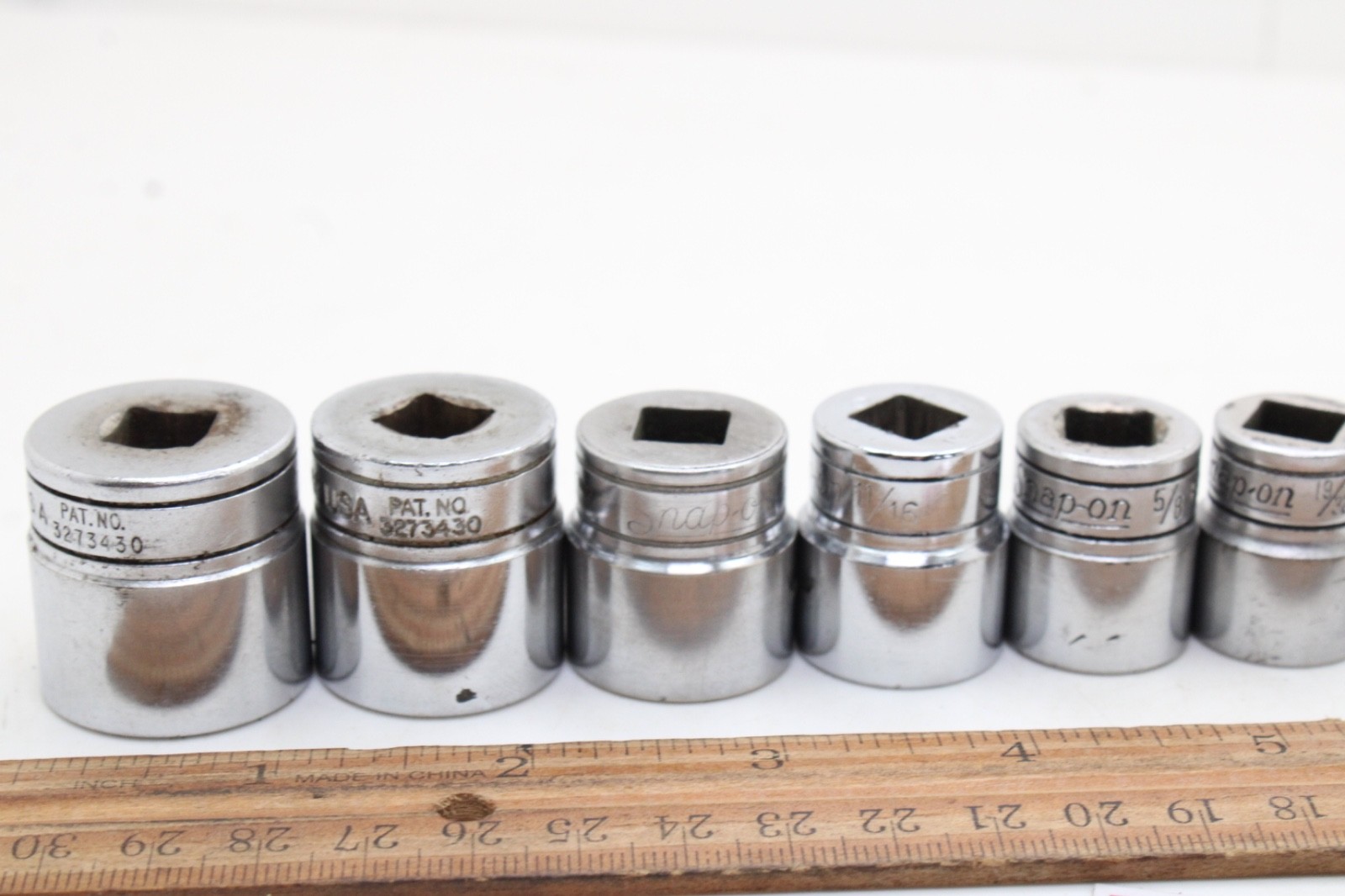 Snap-on F081 – F281 1/4-7/8″ 3/8″ Drive 12 Point 12 Piece SAE Chrome Set USA