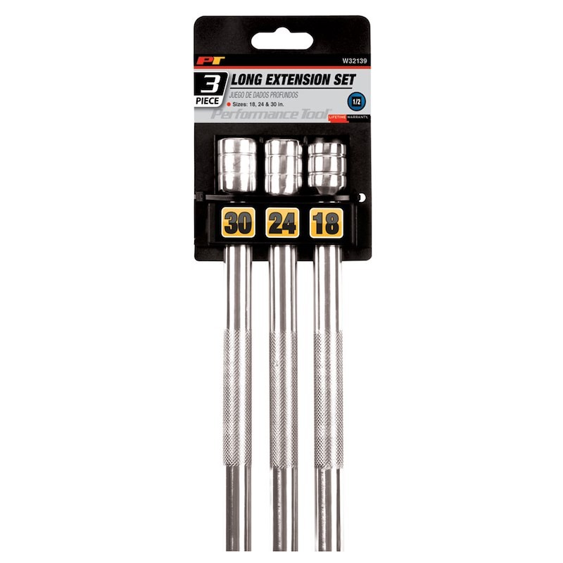 Performance Tool W32139 Socket Extension; 1/2 Inch Drive; 18 Inch/ 24 Inch/ 30 I