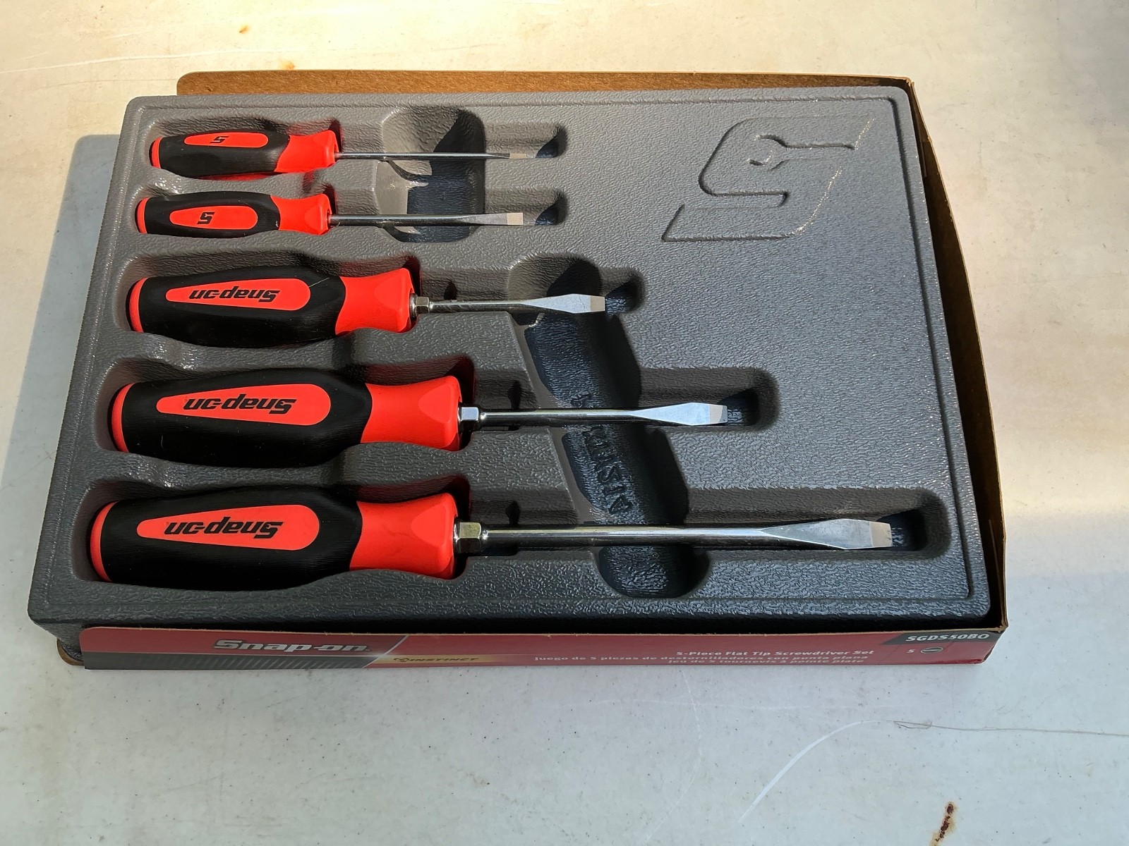 Snap-on Tools 10pc ORANGE Soft Grip Phillips & Flat Head Screwdriver Sets
