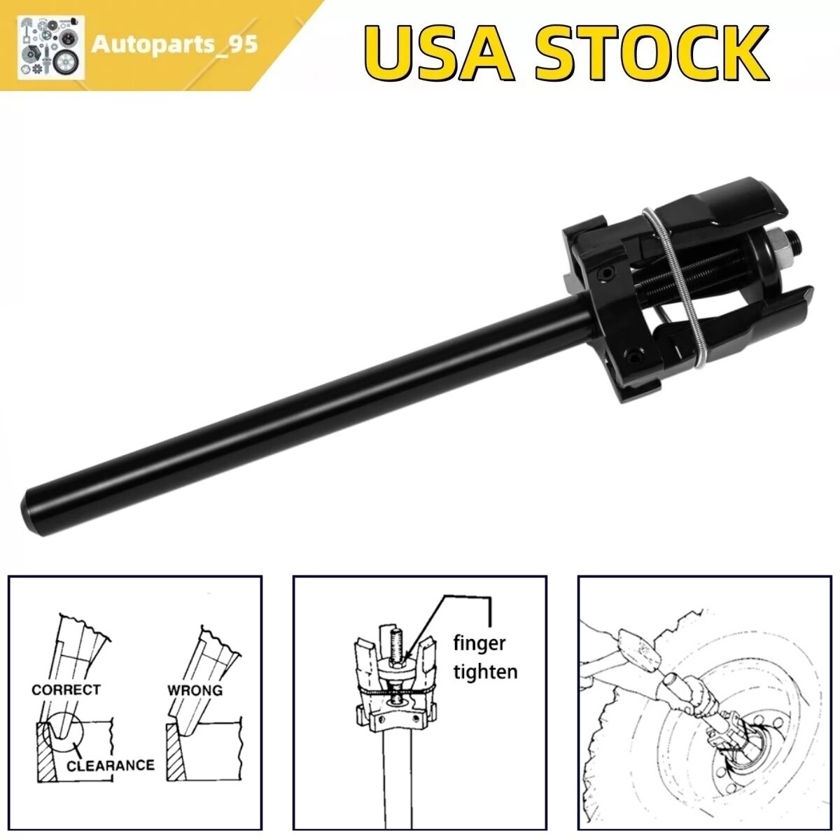 for 3 5/8″ to 6 1/2″ 11000 to 50000lb Axles Bearing Cup Remover & Installer 7180