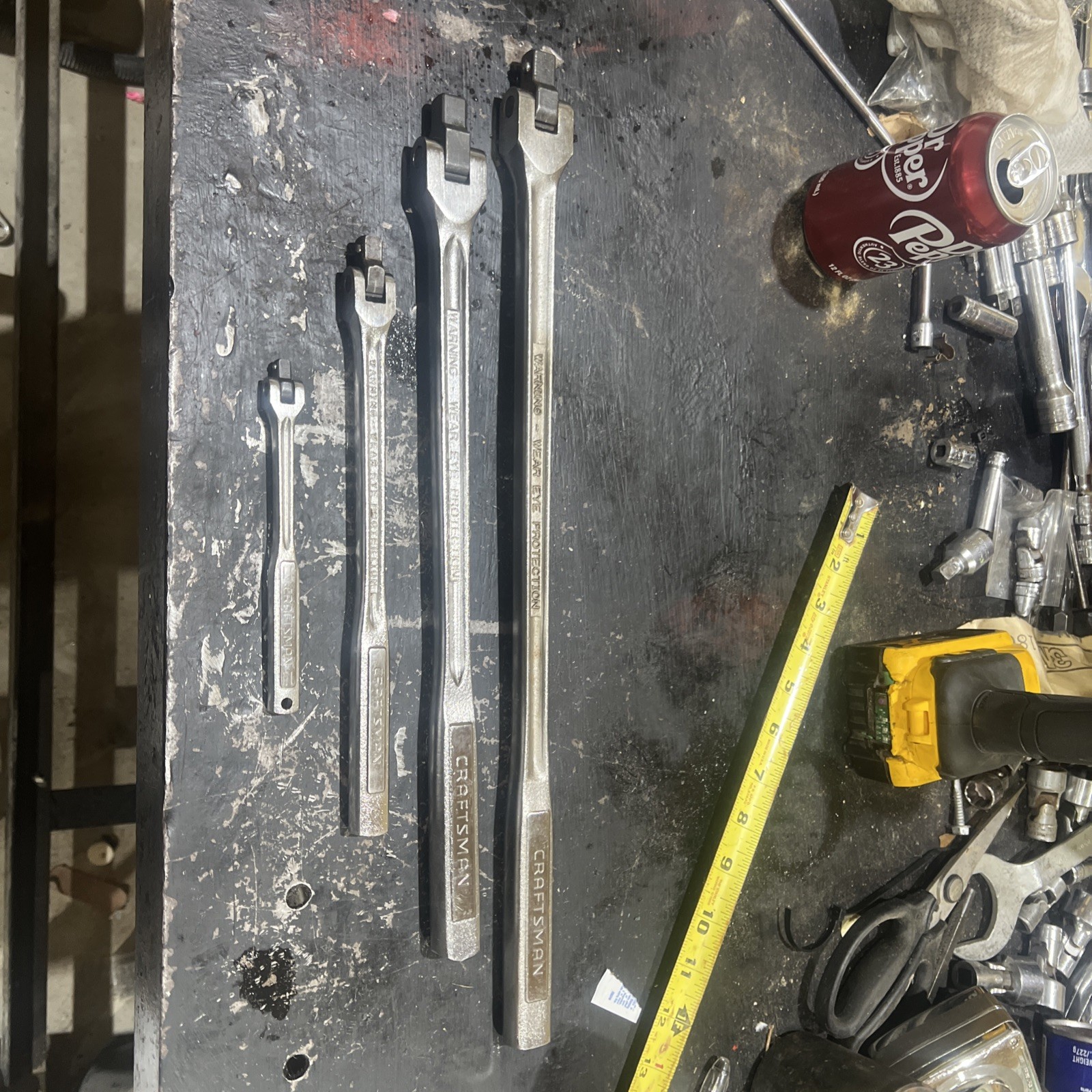 Craftsman USA 4 Piece Breaker Flex Handle Bars 1/4-3/8-1/2 Super Clean Set