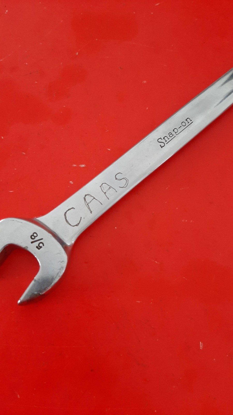 Snap-on Tools RXS20 5/8″ Open End Flare Nut Wrench 6pt Point USA ENGRAVED 327