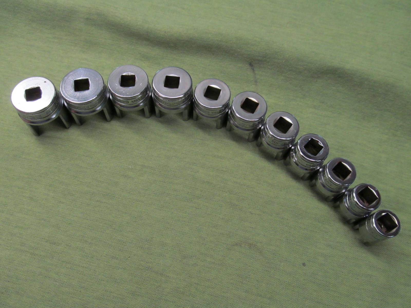 11pc Snap-on 3/8″ drive Weatherhead Socket Set – 3/8″ thru 25/32″ – USA