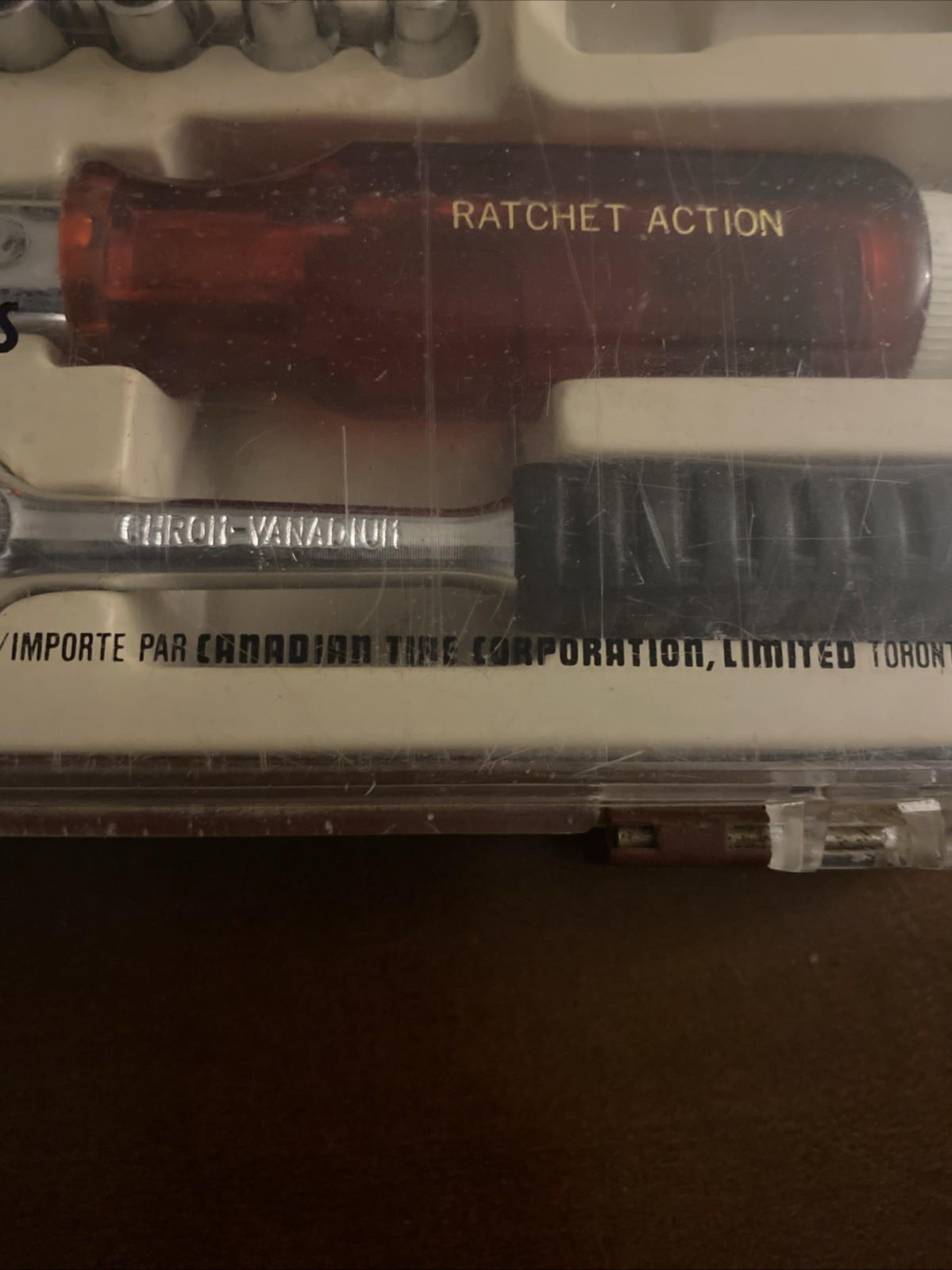 Vintage Canadian Tire 20 Piece Ratchet Set With Case Action Tool Set READ RARE