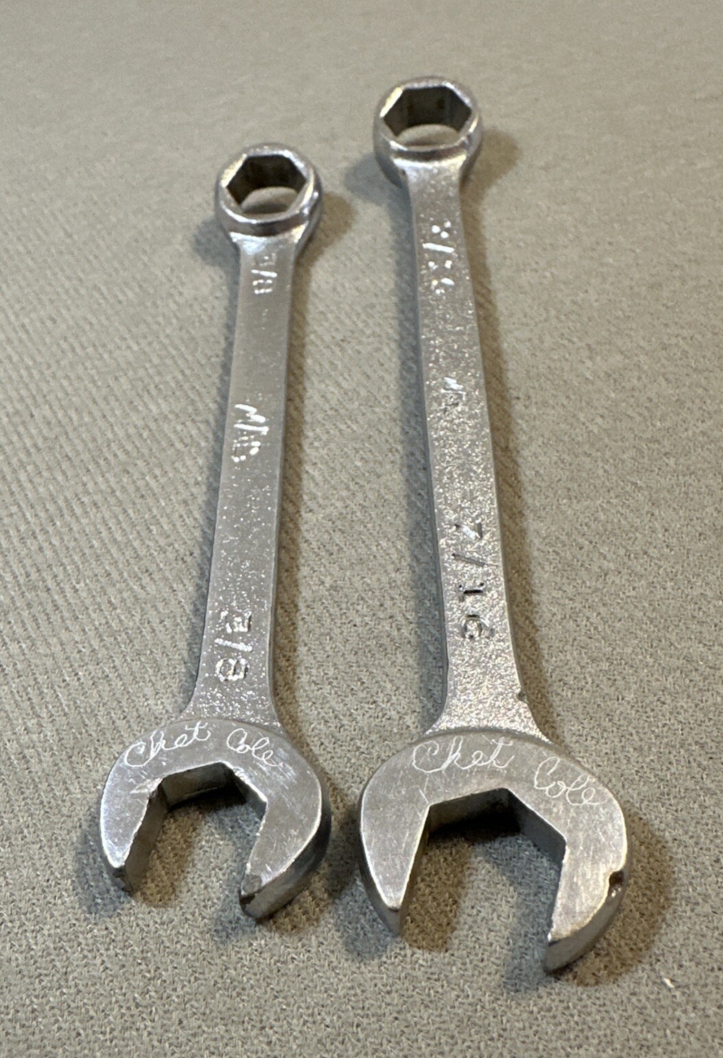 MAC – Lot Of 2 Midget Combination Wrenches 6 Point CH12 3/8” & CH14 7/16”