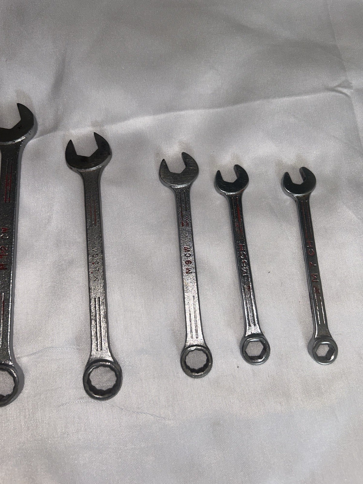 Set Vtg 10 Mac Tools 19 18 17 16 14 12 11 9 8 7 MM Combo Wrench Sabrina Ohio 12p