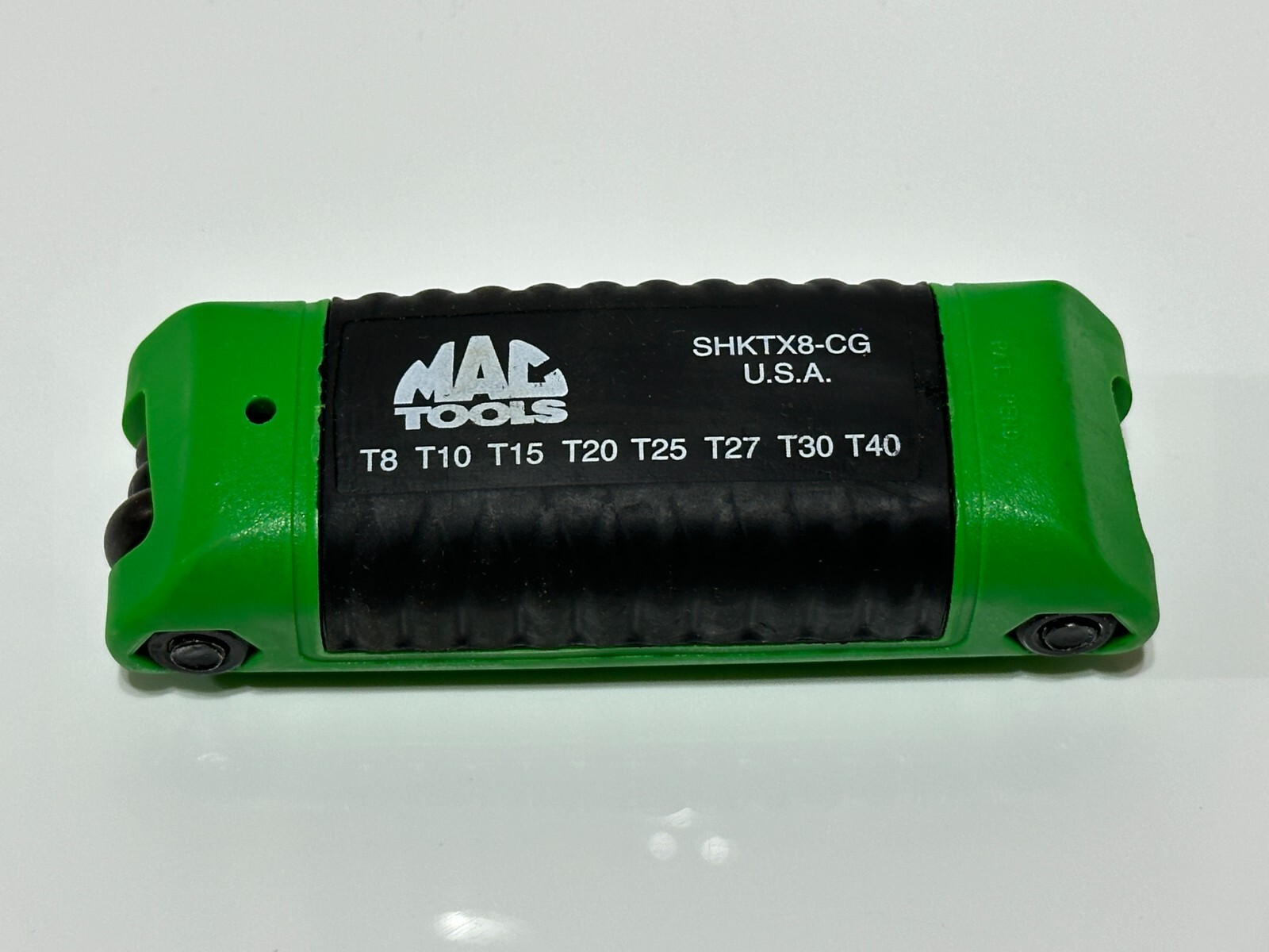 MAC Tools USA (NEW) SHKTX8 8pc Torx T8-T40 Fold-Up Hex Key Set Tool – Green Grip