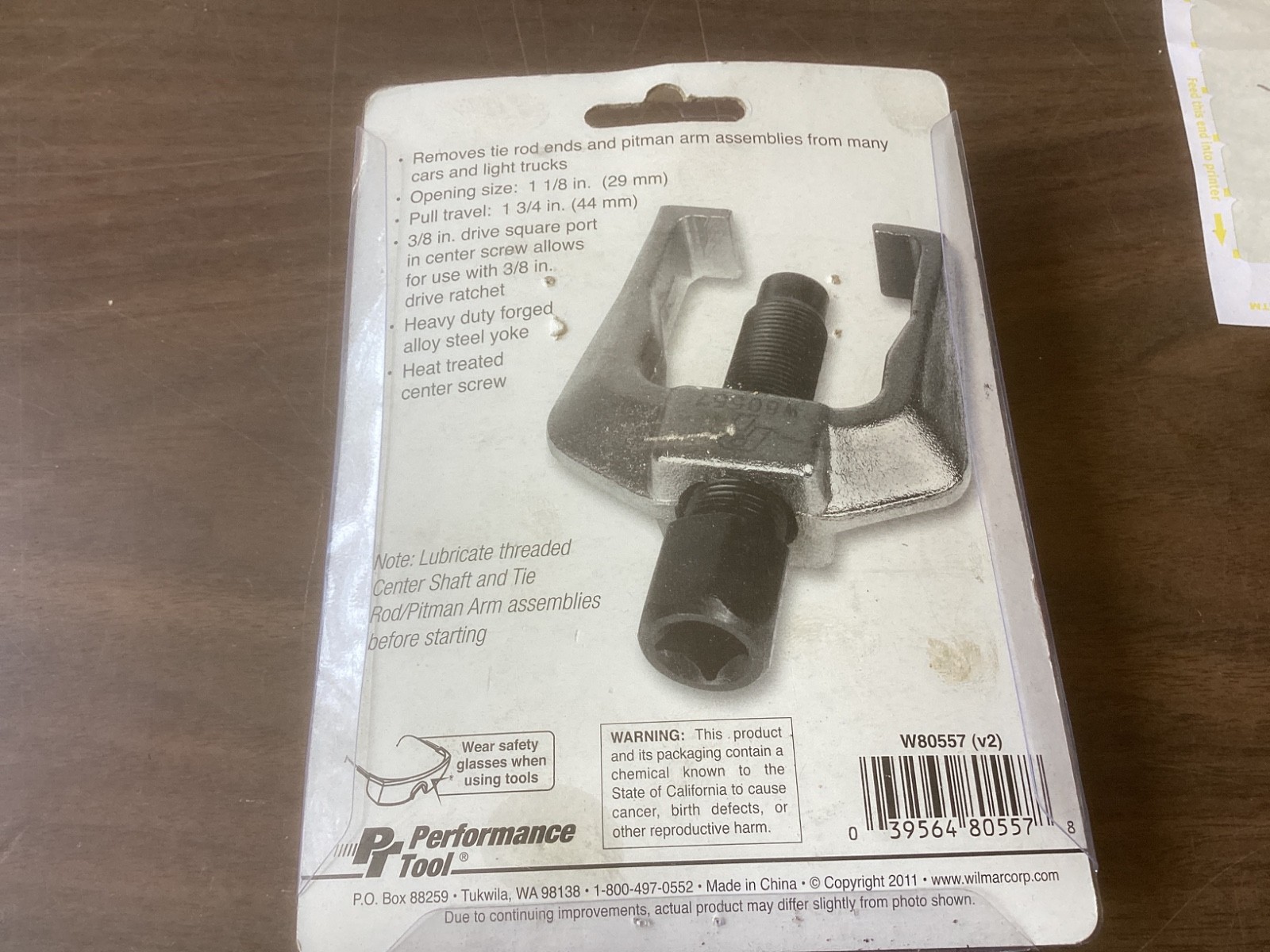 Performance Tool Tie Rod End & Pitman Arm Puller 3/8″