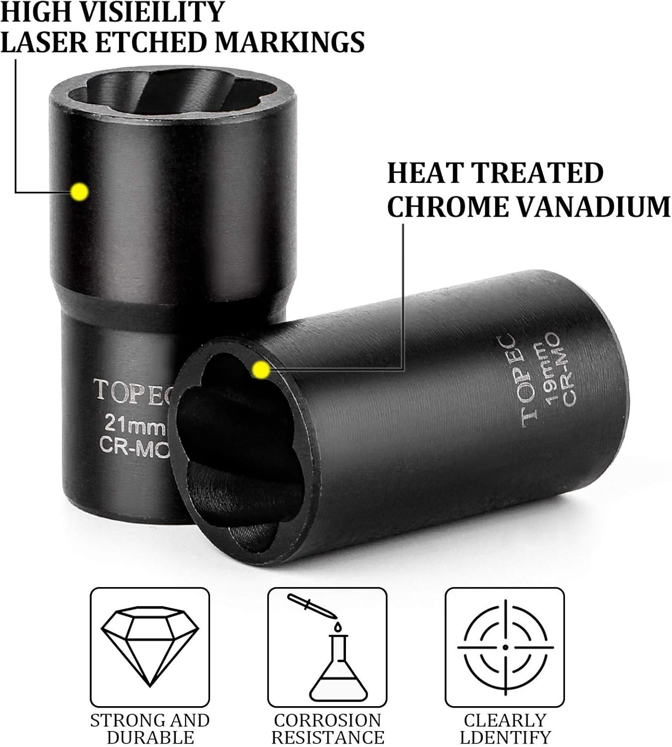 21mm Lug Nut Extractor – Efficient Tool for Stripped Bolt Removal