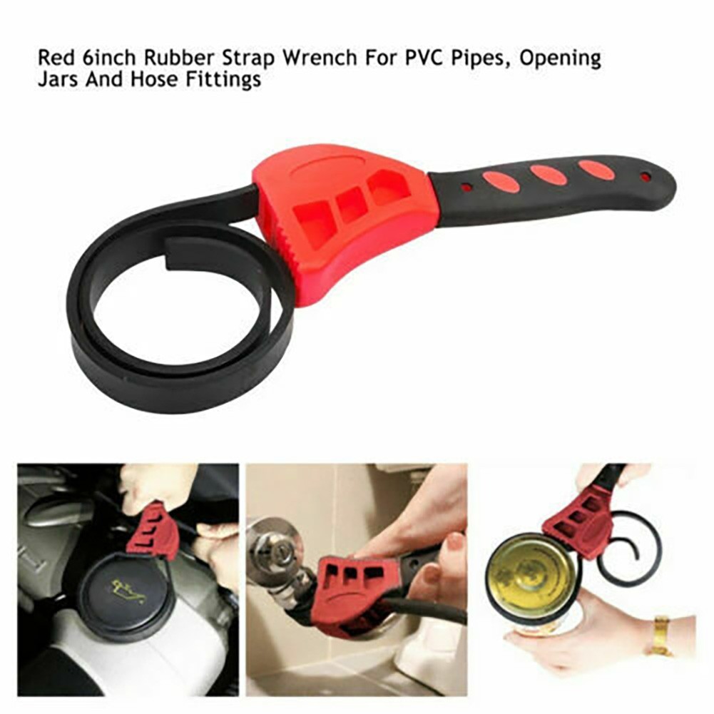 Bottle Opener Repair Tool Wrench Tool Adjustable Rubber Strap Hand Tools