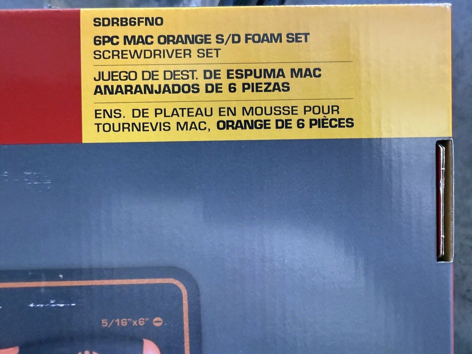 Mac Tools Sdrb6fno Six Pc Screwdriver Set