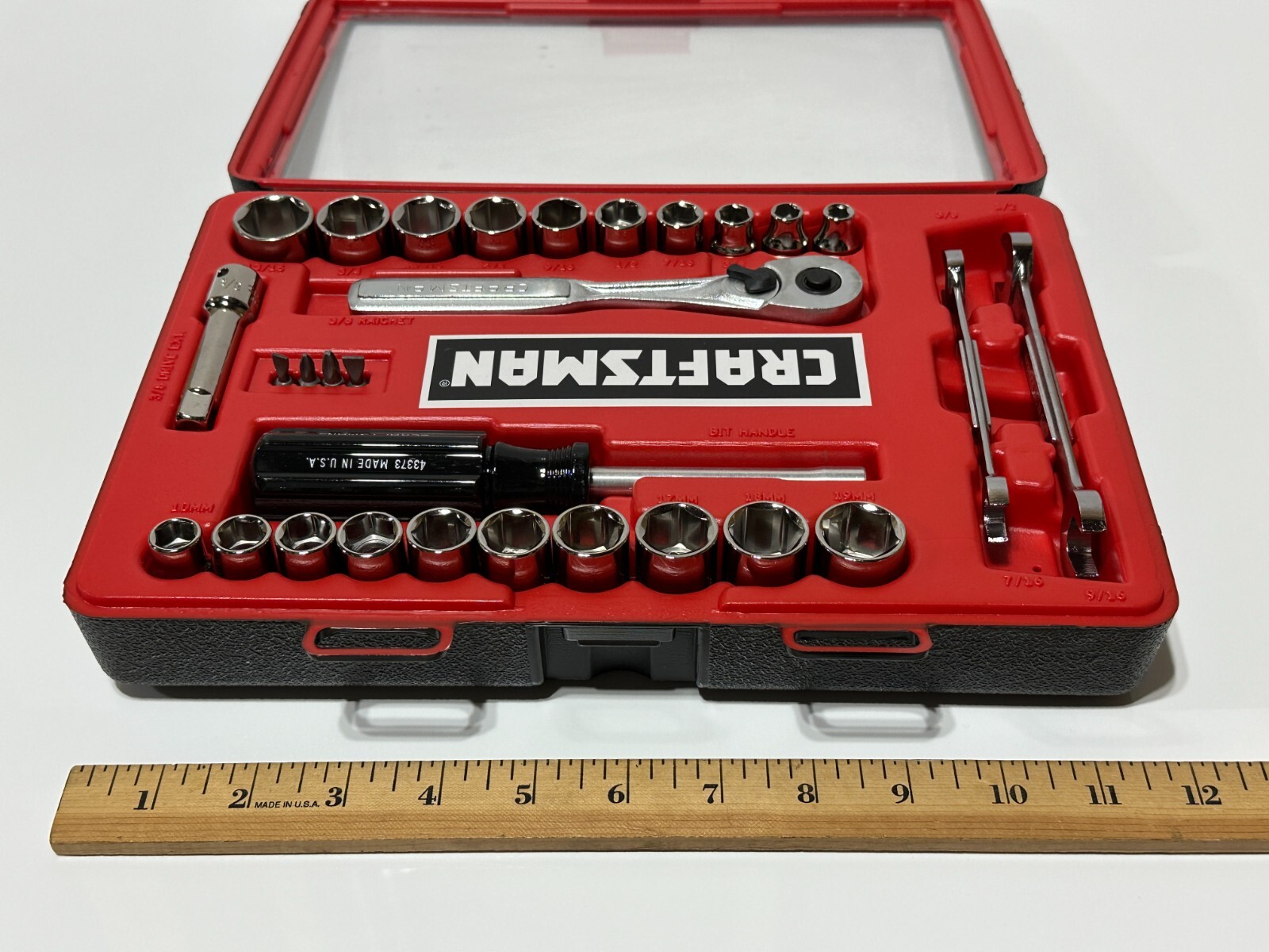 Craftsman SEARS USA 33429 G SERIES 29pc 3/8” Drive SAE Metric Socket Ratchet Set