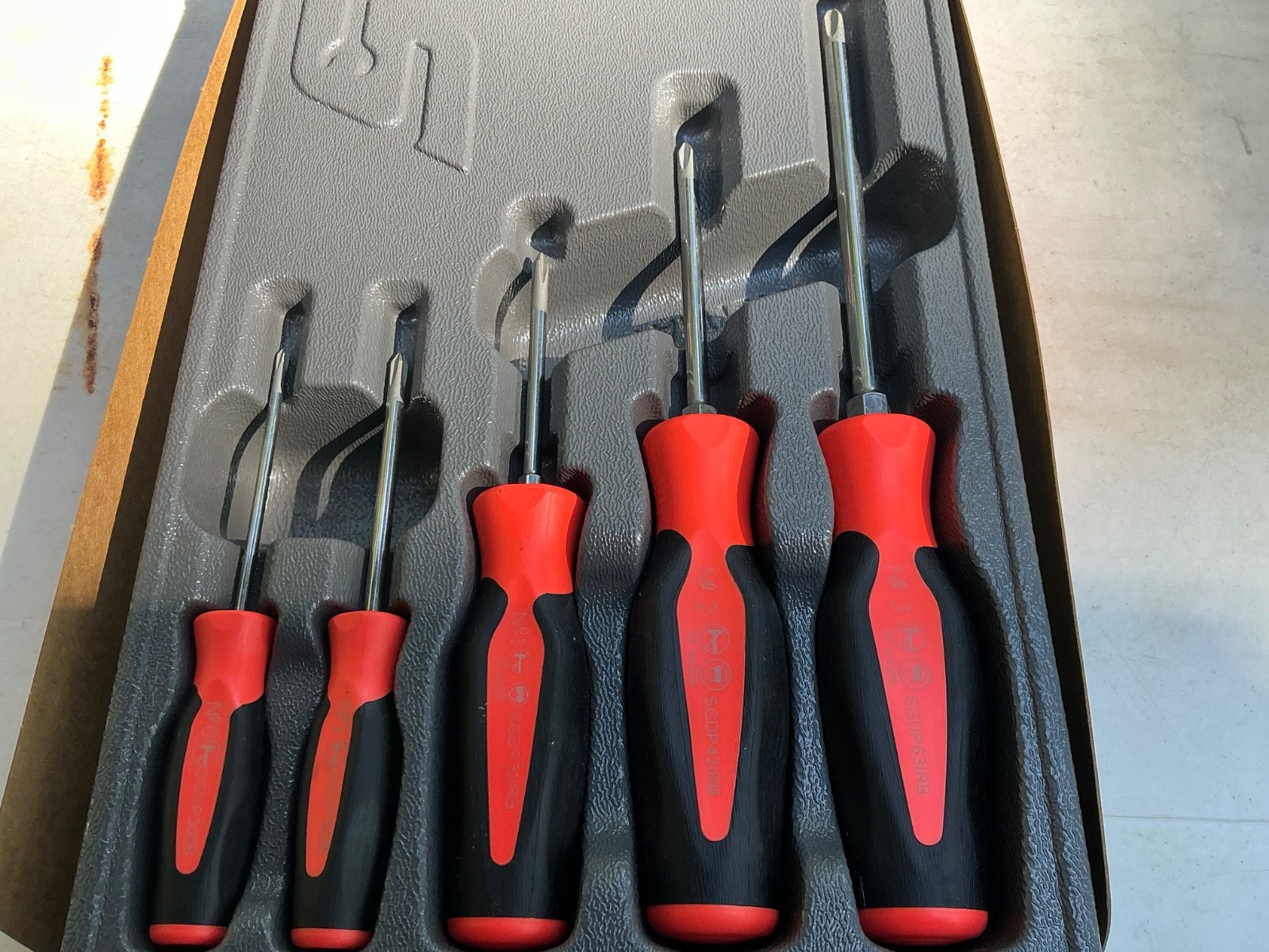 Snap-on Tools 10pc ORANGE Soft Grip Phillips & Flat Head Screwdriver Sets