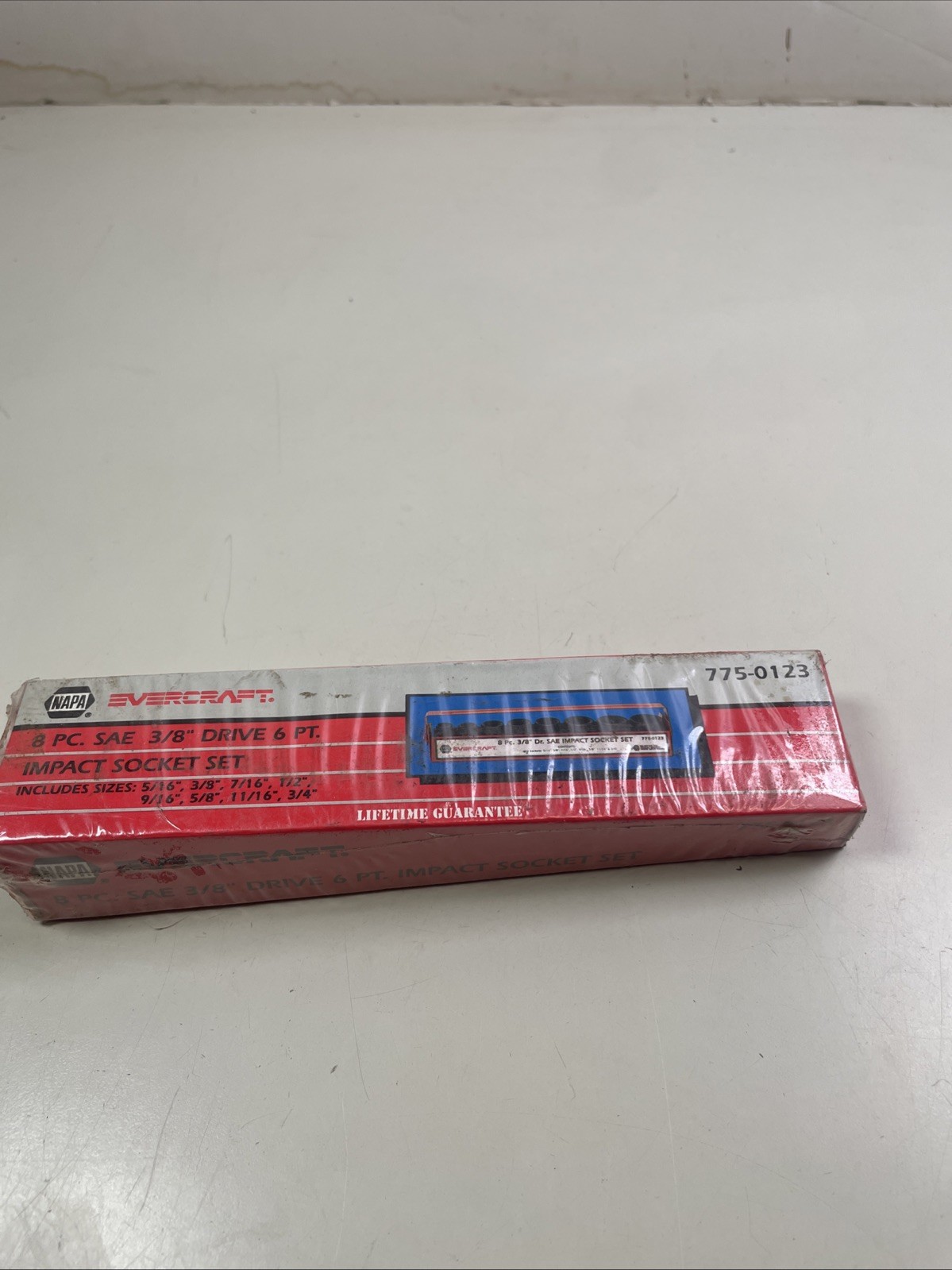 NAPA Evercraft 8 PC. SAE 3/8” Drive 6 PT. Impact Socket Setv5/16”-3/4” NOS