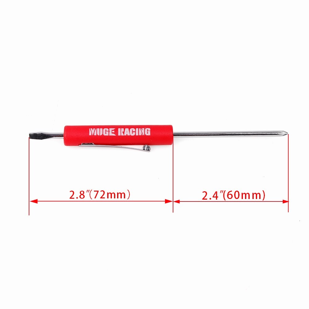 10PCS Mini Pocket Screwdriver Flat Tip w/ Magnet and Clip Phillips Slotted Flat