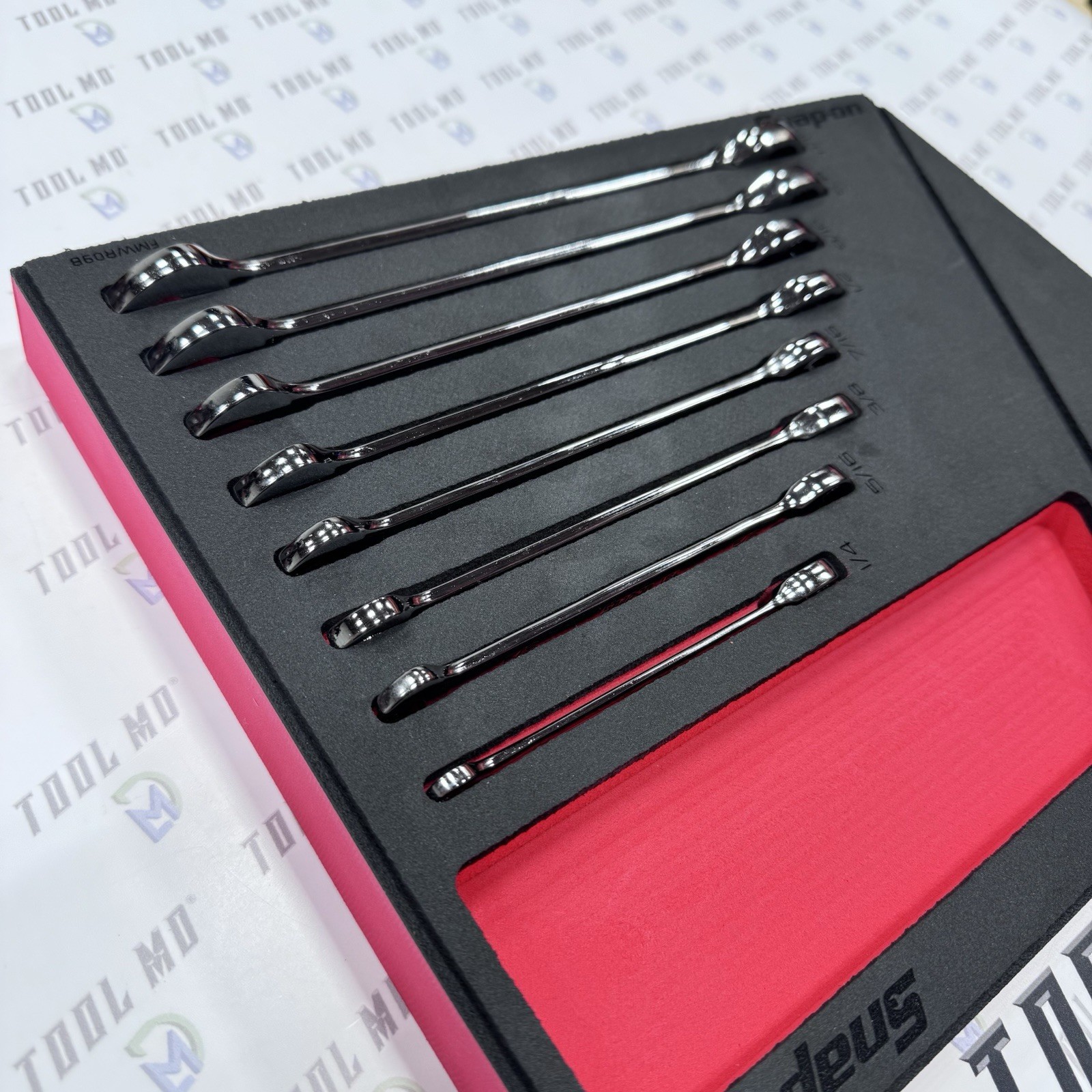 Snap-on Tools USA NEW 8pc SAE 0° Non-Reversing Ratcheting Wrench Set SOXR01FBRA