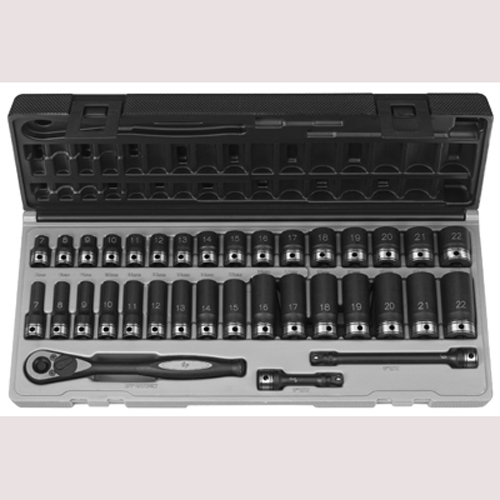 Grey Pneumatic 81635MRD 3/8″ Dr. 35pc Metric Std & Deep Duo-Socket Set – 6 Pt.