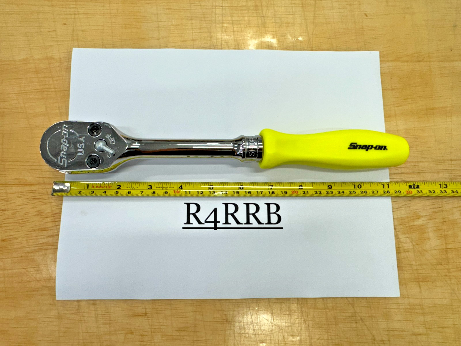 Snap-on Tools USA HIVIZ 1/2″ Drive Hard Grip Standard Ratchet SHD80AHV RARE NOS