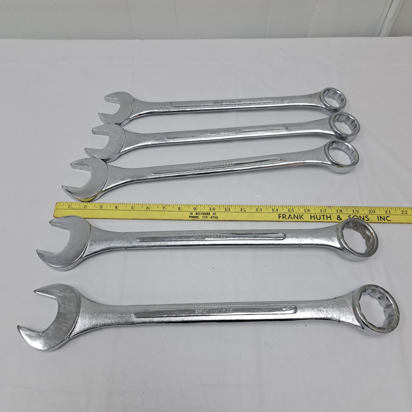 Set Of 5 Inch Drop Forged Jumbo Wrench India 1-3/8, 1-1/2, 1-5/8, 1-3/4, 1-7/8
