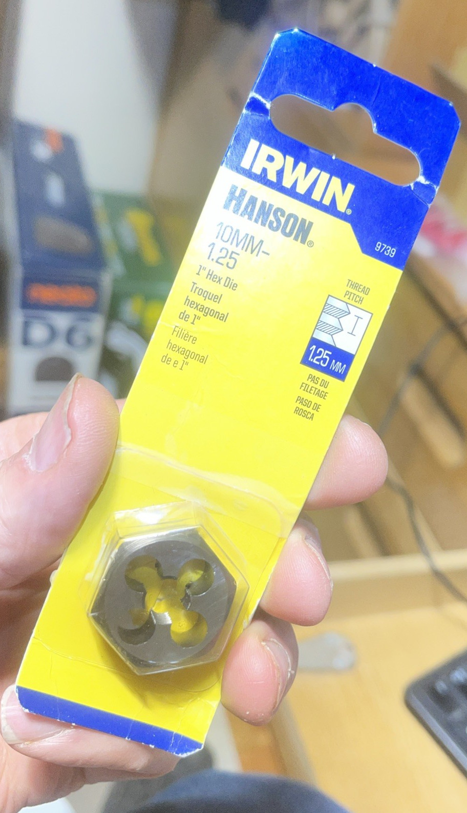 M10 X 1.25 Metric 1″ Hex Die Irwin Hanson 9739 10MM Carbon Steel USA RH