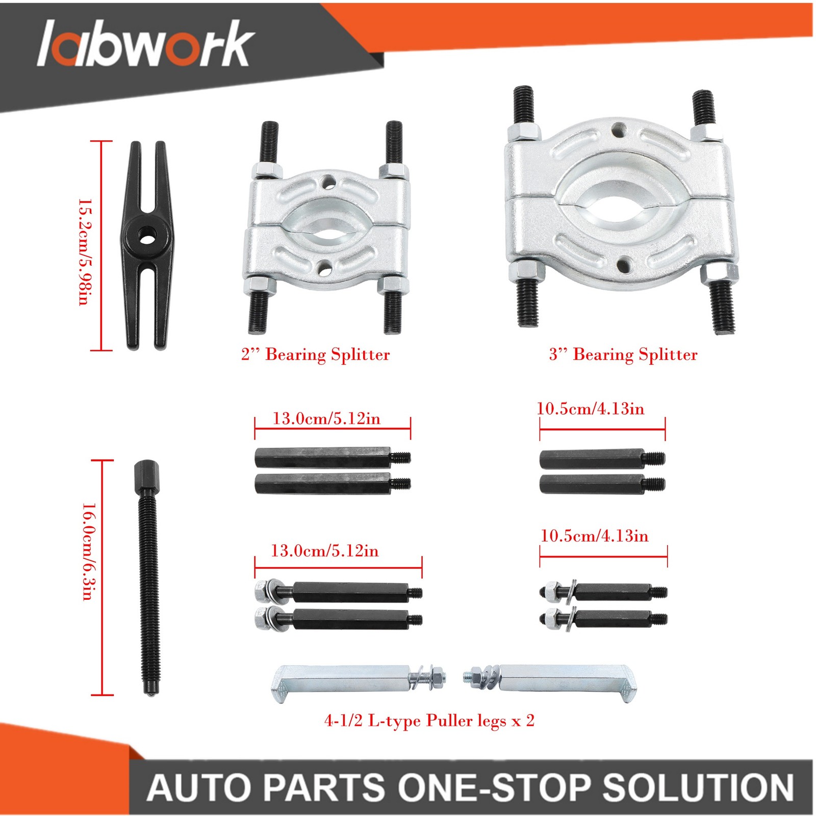 Labwork 5 Ton Heavy Duty Bearing Separator Puller Kit Wheel Hub Axle Puller Set