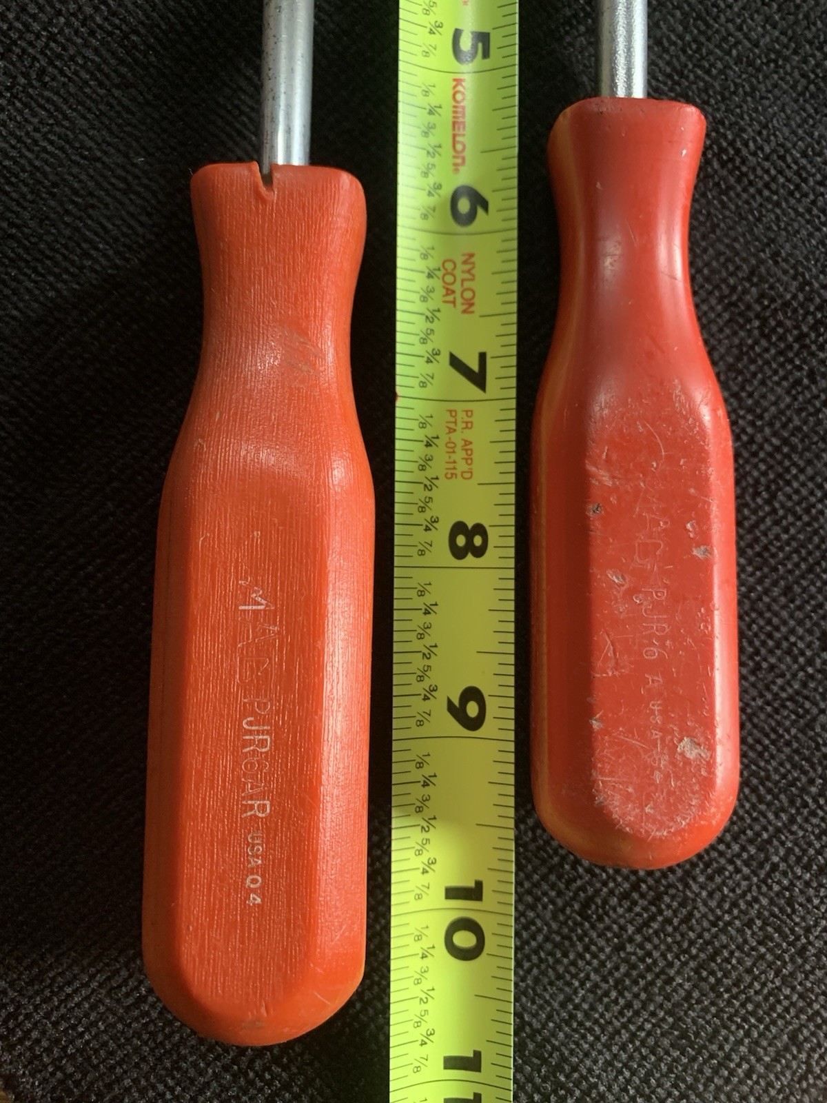 MAC TOOLS 2pc SCREWDRIVERS -RED- HARD HANDLES *USA* #PJR6AR, and #PJR6A