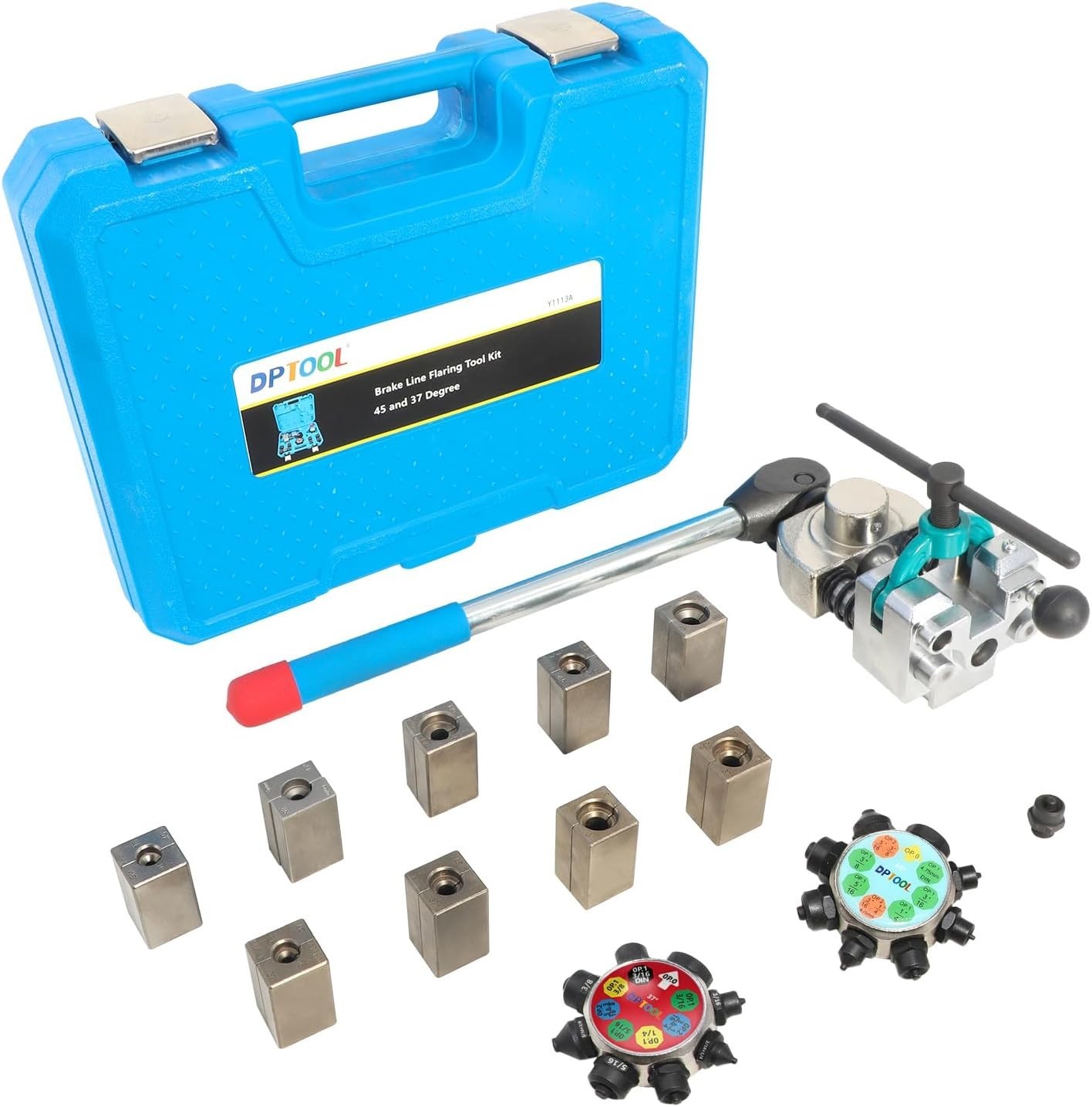 Durable Brake Line Flaring Tool Kit – 37° & 45° Flare Options for All Tubing