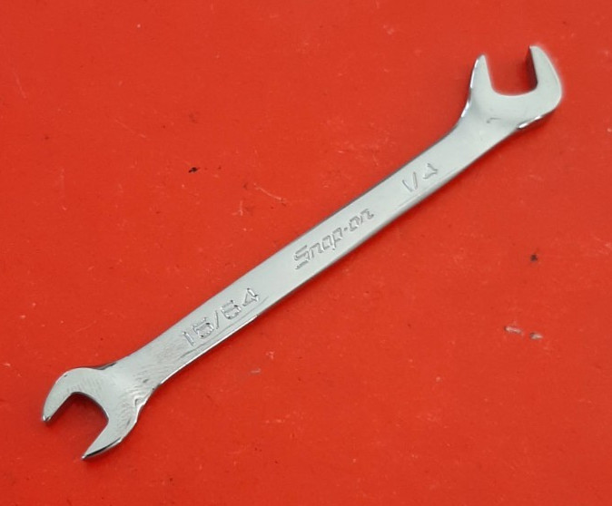 Snap-on DS1516A Offset Angle Open End 15/64 x 1/4″ Ignition Wrench ENGRAVED