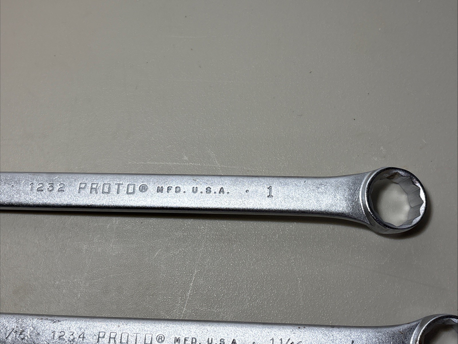 Proto Professional Combination Wrench Set USA 1″ 1232, 1 1/16″ 1234, 1 1/8″ 1236