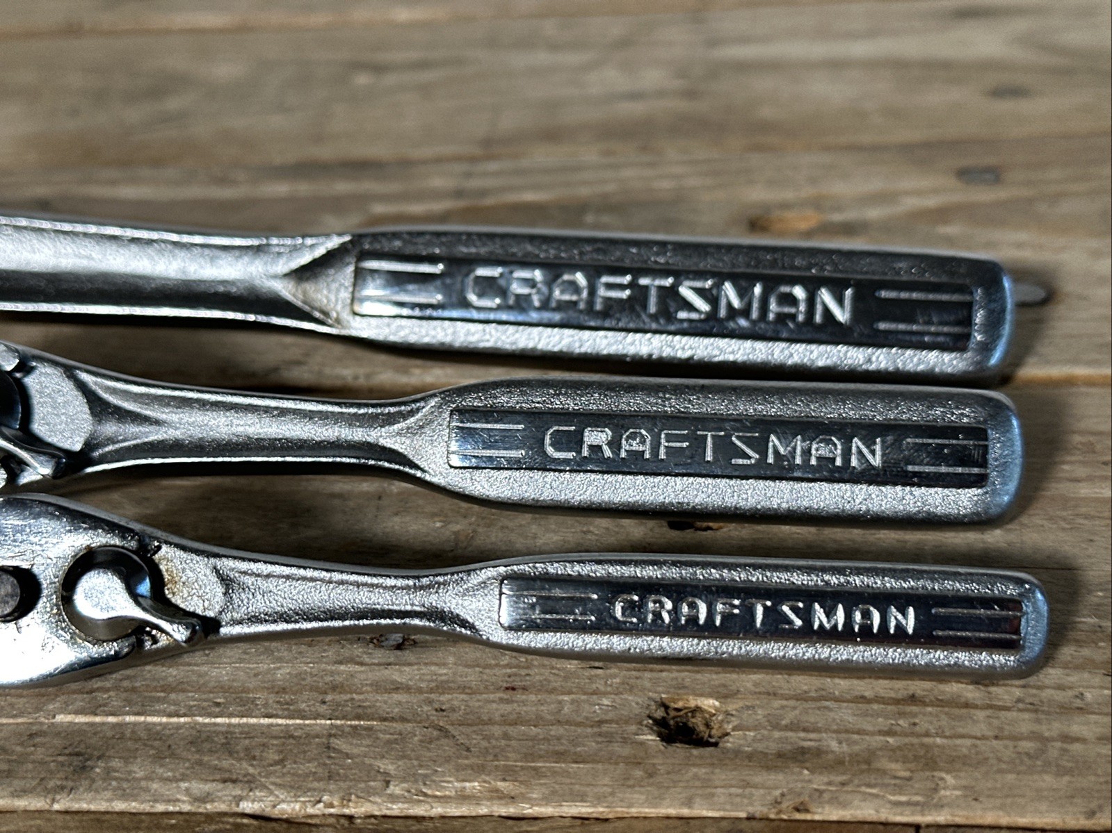 Vintage Craftsman -V- Series USA 1/2″ 3/8″ 1/4″ Drive Ratchet 44985 43784 43185