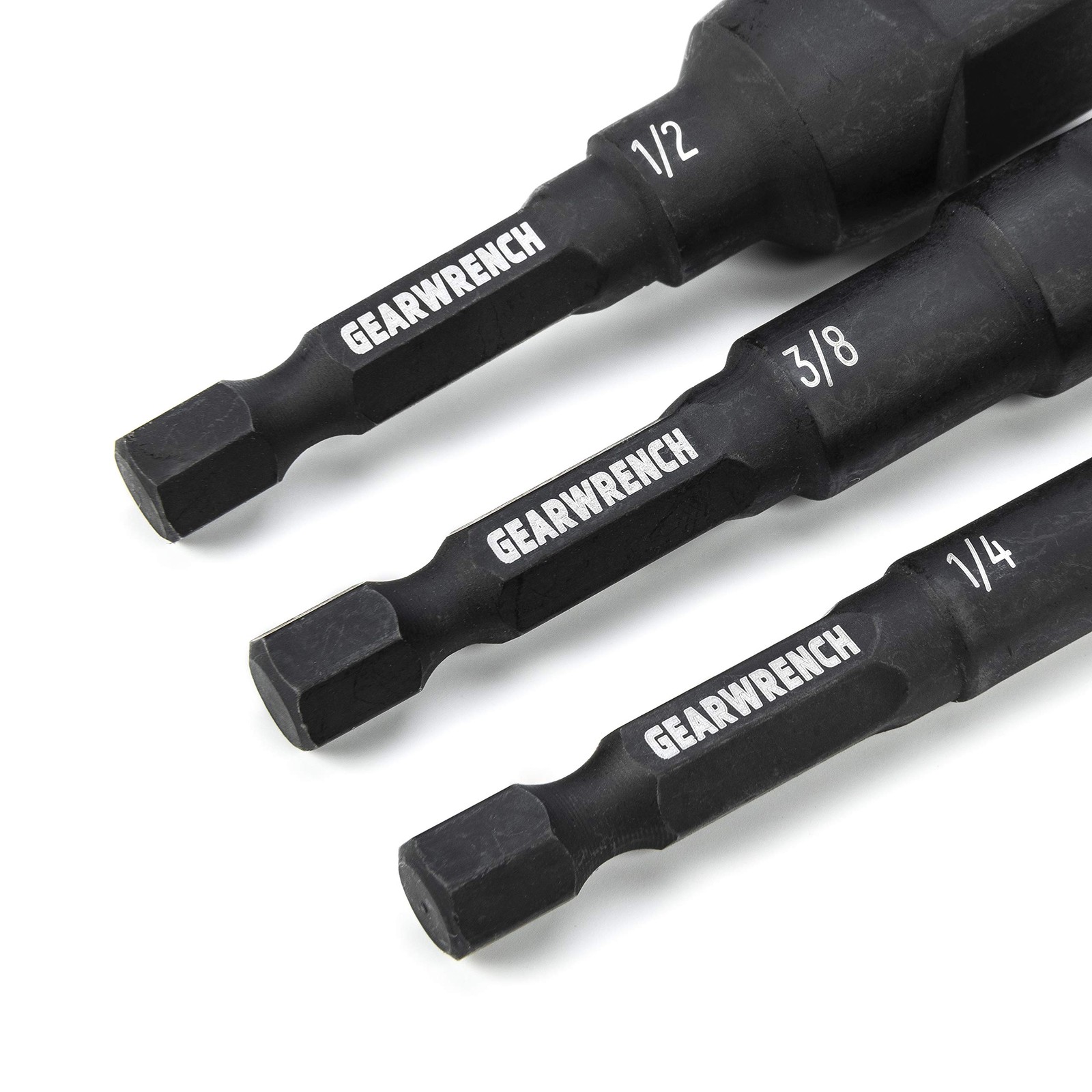 GEARWRENCH 6 Pc 1/4″ Drive Hex Shank Impact Socket extensions – One Size