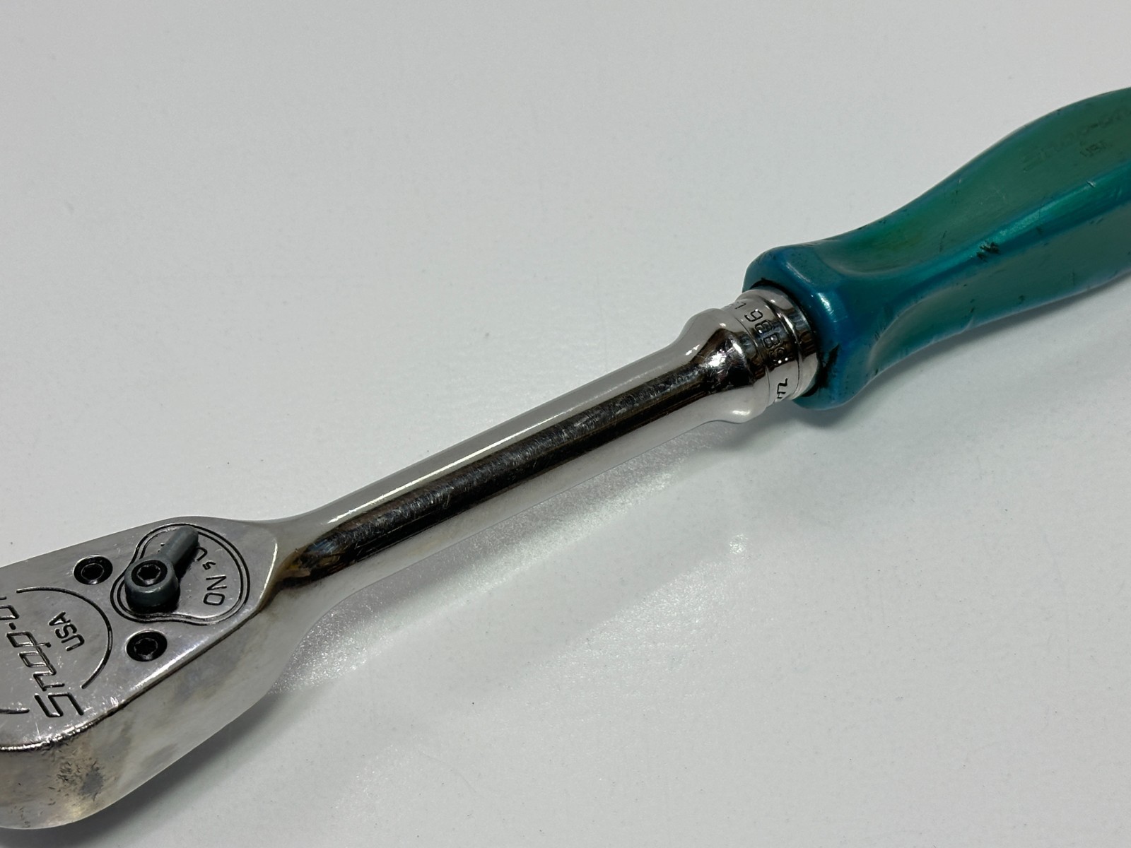 🇺🇸 Snap-on Tools USA S836 1/2″ Drive Pearl Blue Hard Handle Ratchet