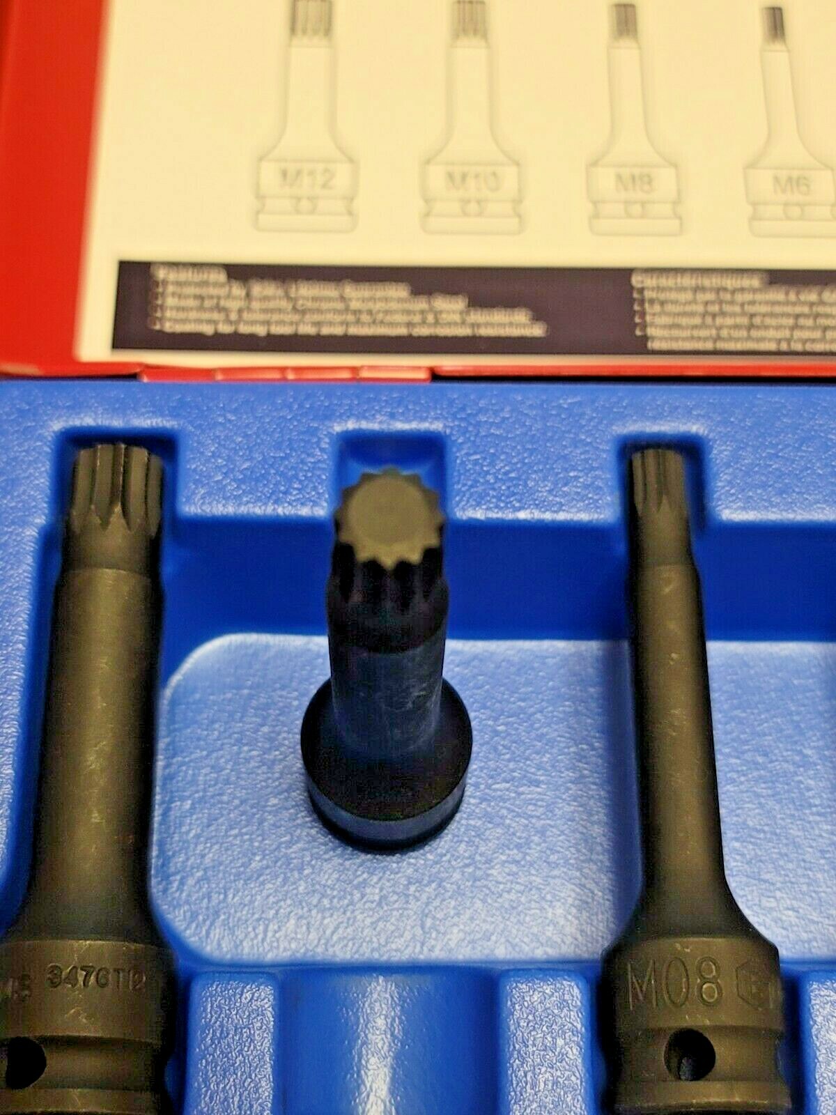 Genius Tools 5pc 3/8″dr XZN Triple Square Impact Bit Socket Set M5-M12 #TM-305