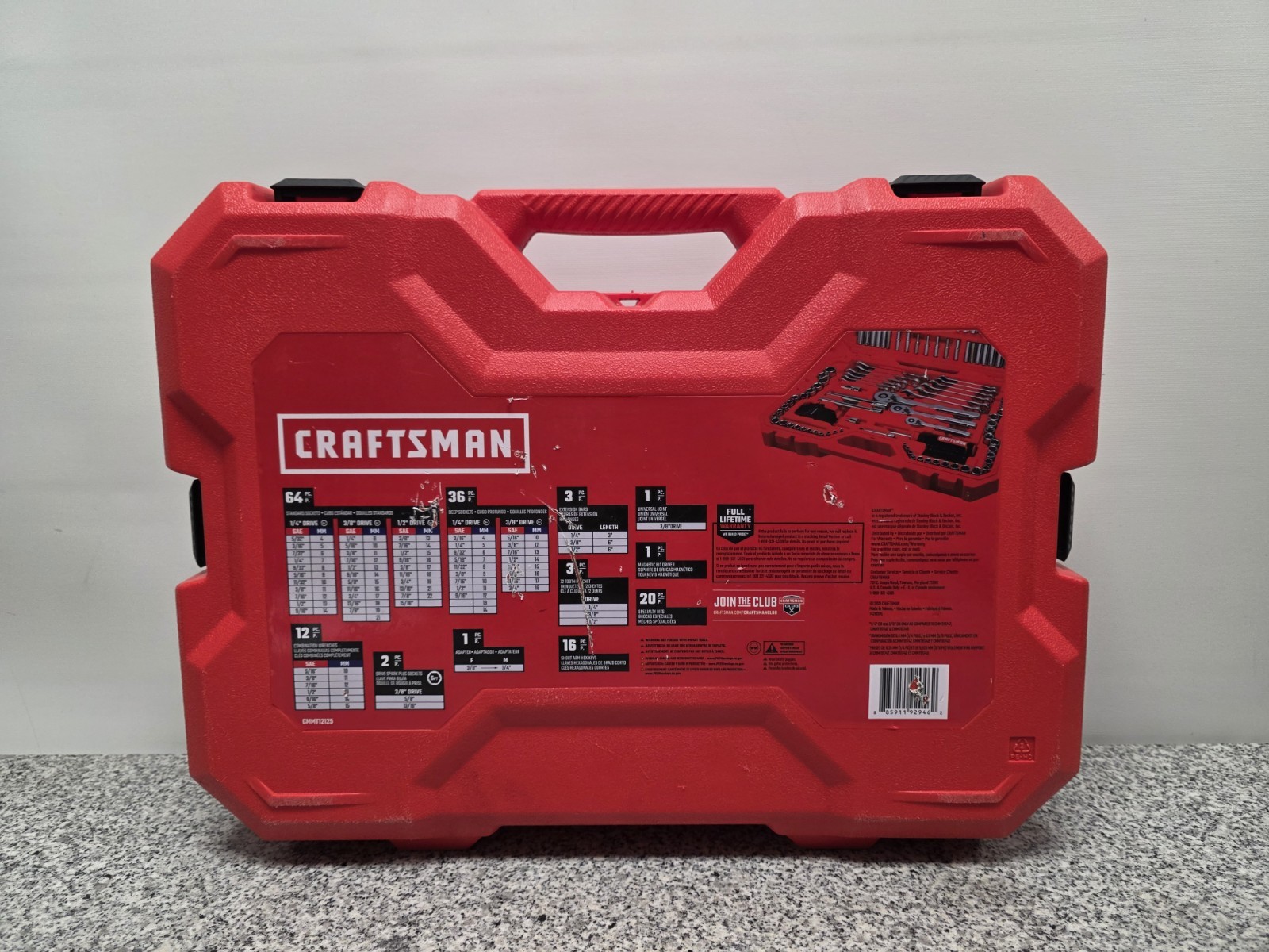 Craftsman Tools CMMT12125, Mechanics Tool Set SAE & Metric **READ**