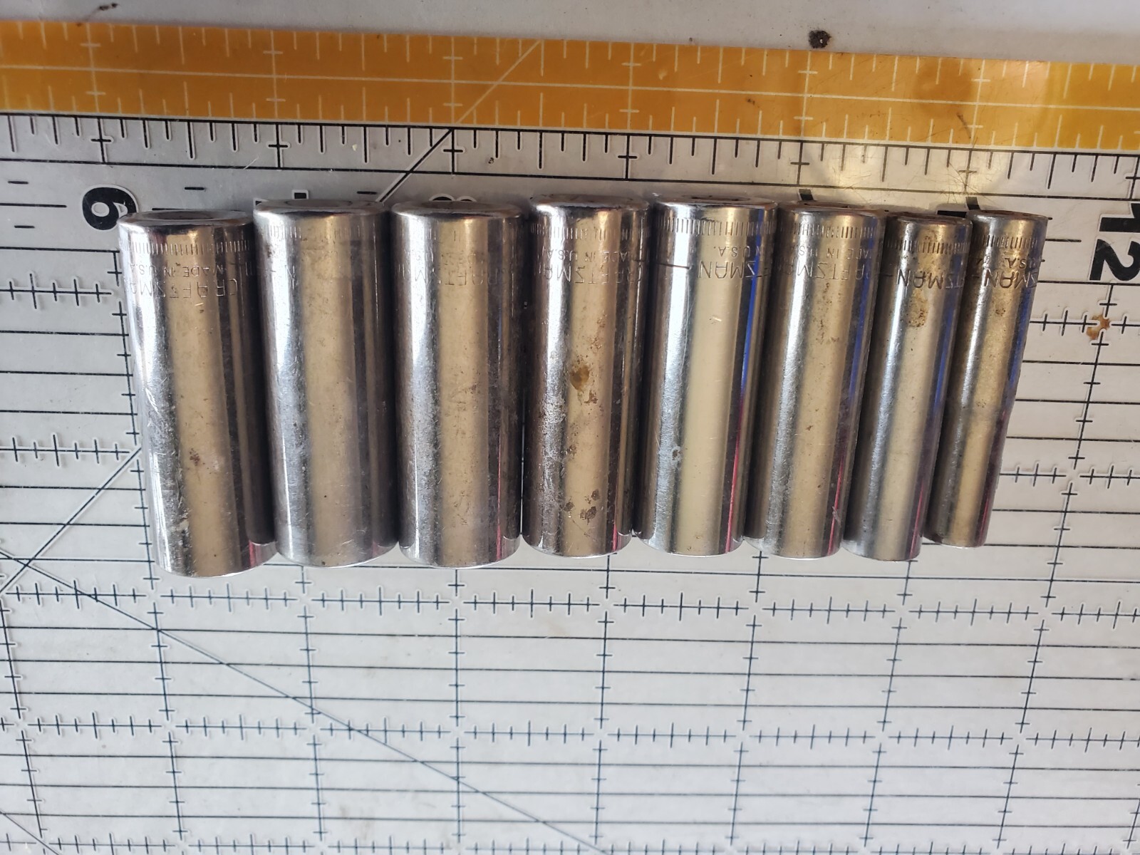Craftsman USA 1/4″ Metric Socket Set Deep Well 6 Point Many Duplicates