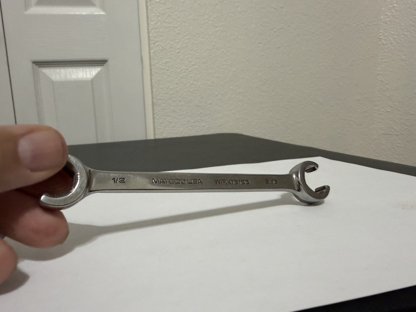 Matco Tools WFN16186 1/2″ x 9/16″ SAE Flare Nut Wrench 6 Point Chrome USA