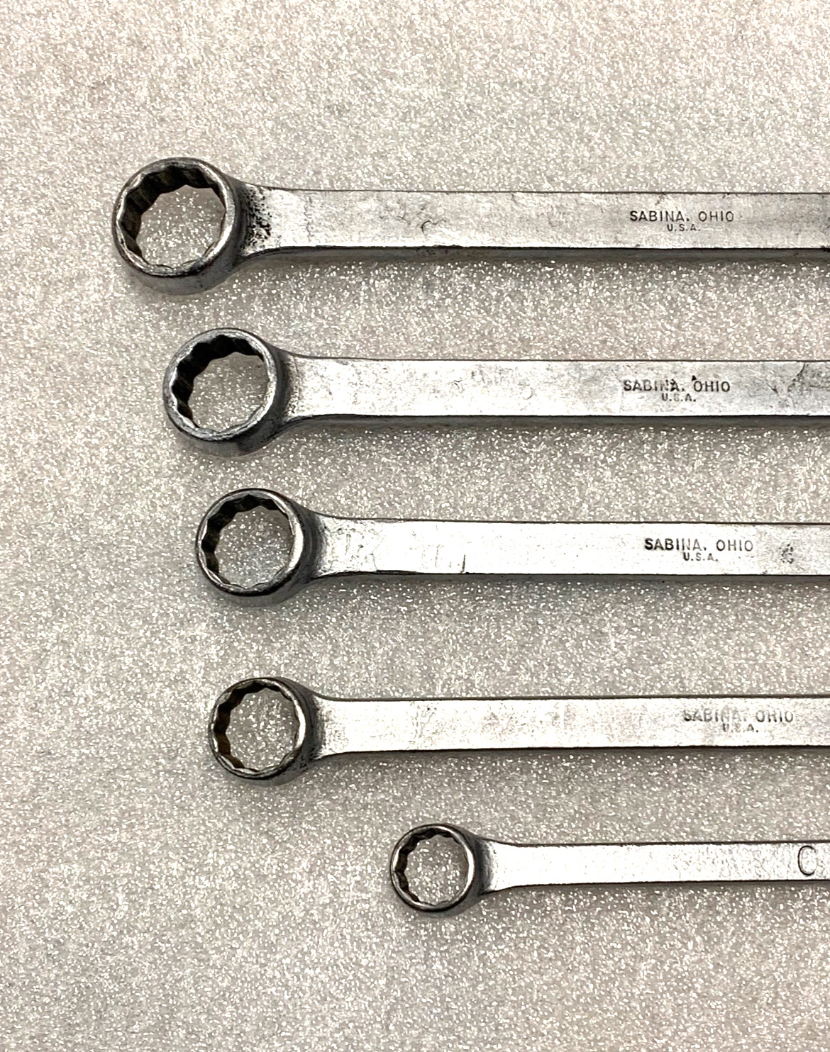 5 Mac Tools Combo Wrench 12 Point Boxed End C11 7/8, C10 13/16, C9 3/4, C8, C6