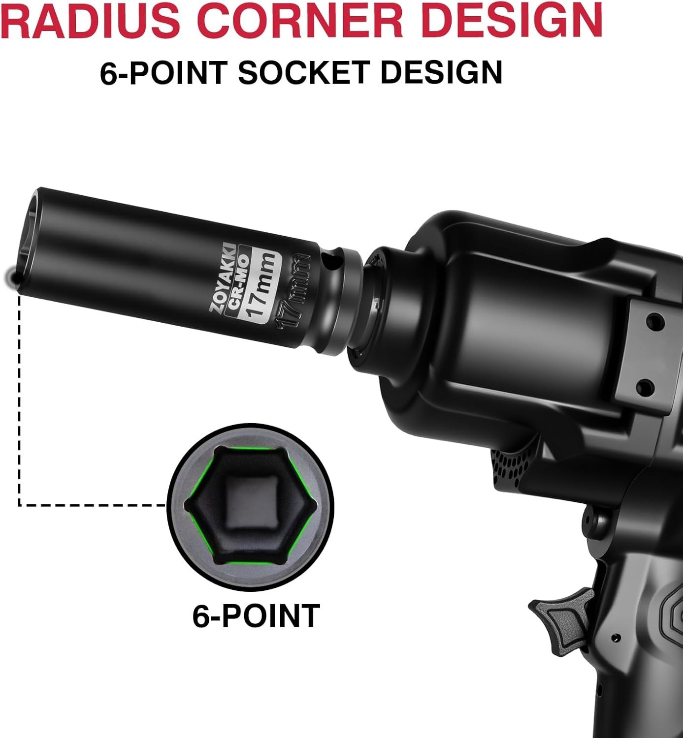 Drive 6PT Deep Cr-Mo Black Corrosion Resistant Axle Remover