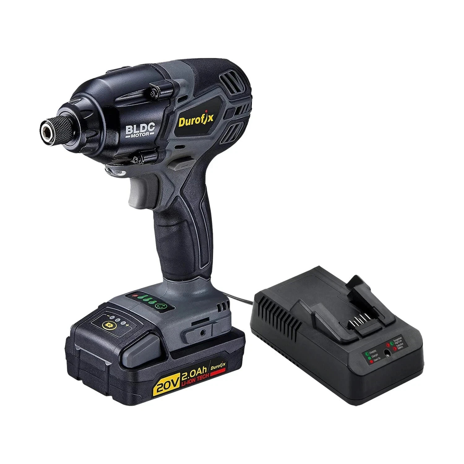 Durofix RI20173B-PM P20 20V Li-Ion Brushless Cordless Hex Impact Driver Kit