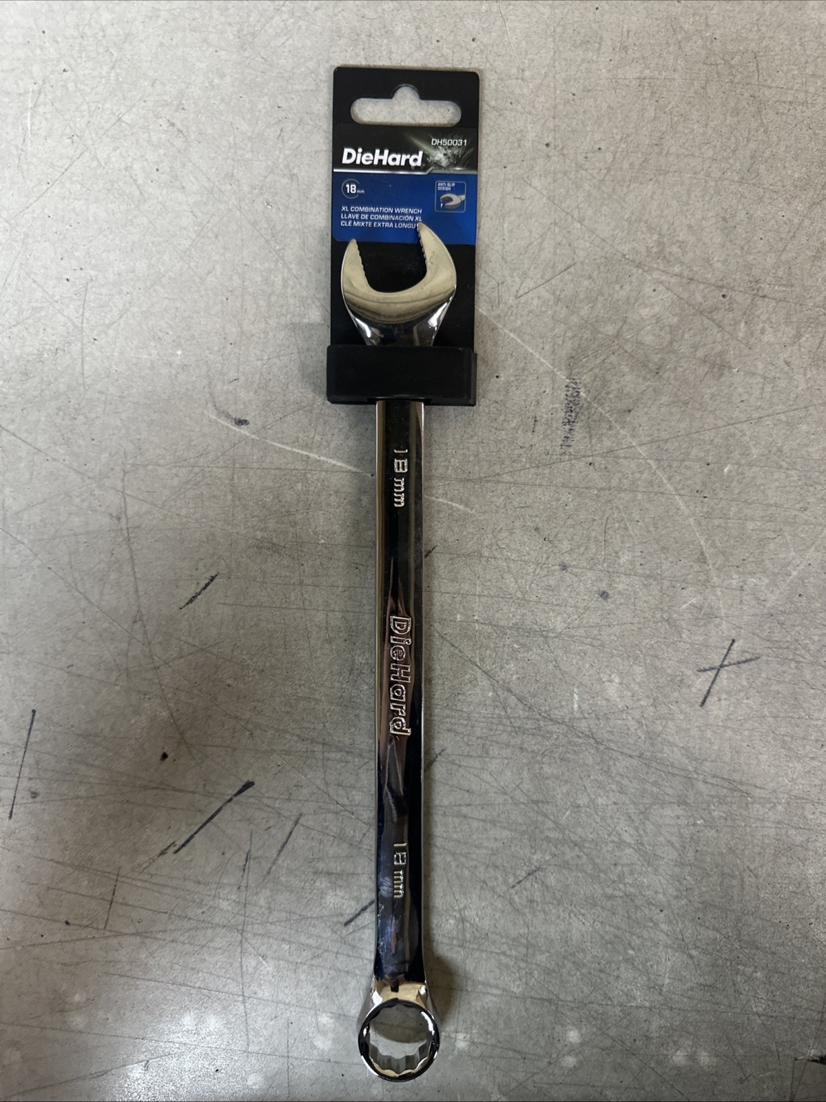 NEW DieHard XL Combination Wrench 18mm PN: DH50031