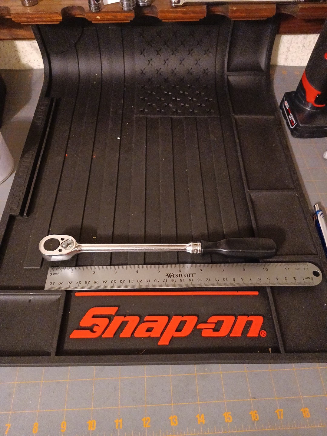 Snap-on FL721 3/8 Dr. Ratchet Black Hard Handle 1989