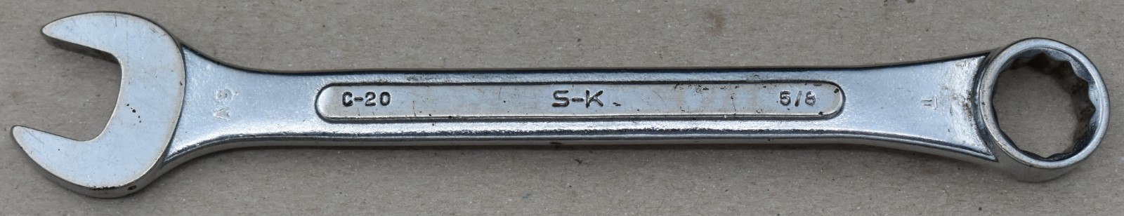 SK TOOLS C-20, 5/8″ SAE, 12-POINT, OPEN/BOX END COMBINATION WRENCH